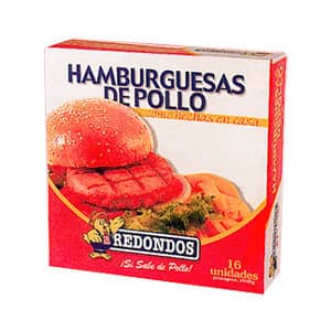 Hamburguesas de pollo caja 16 unidades Redondos | Hamburguesas Delivery - Cod:ABC06