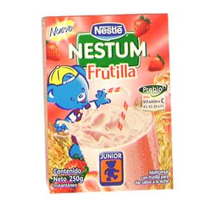Nestum Previo Sabor a : Plátano, Frutilla ó Vainilla x 250grs | Nestum 
