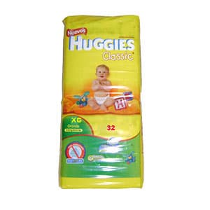 Pañales | Huggies Classic Pañal x 32 Unid. Talla - XG 