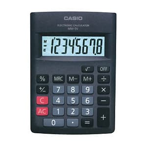 CALCULADORA CASIO - MW-5V-BK | Calculadora Casio 