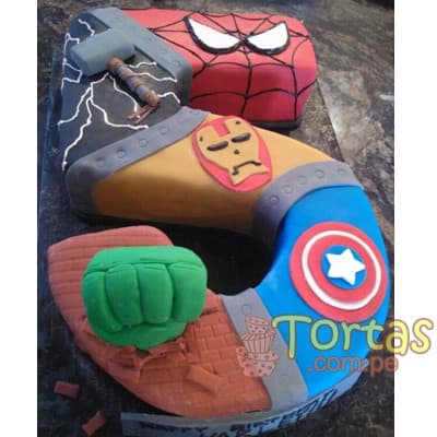 Torta Avengers | Torta de la tematica Avengers - Whatsapp: 980660044