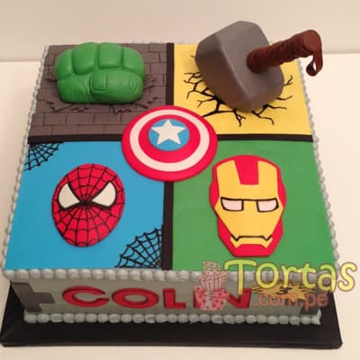 Torta Avengers | Torta de los Avengers  - Whatsapp: 980660044