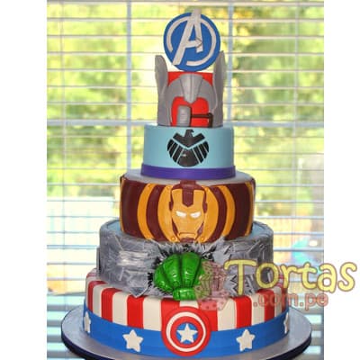 Torta Avengers | Pastel Avengers de 5 pisos 