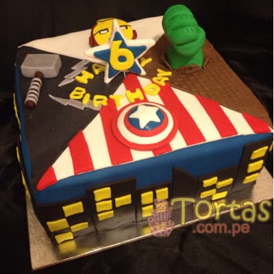 Torta Avengers | Torta de los Vengadores - Whatsapp: 980660044