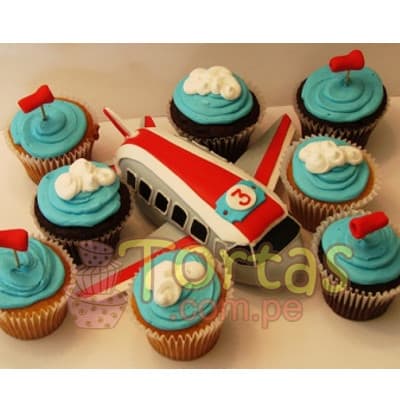 Torta Aviones | Cupcakes Aviones - Cod:AVN10