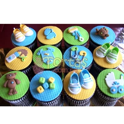 Claudia Cupcakes | Cupcakes para Baby Shower - Cod:BBC03