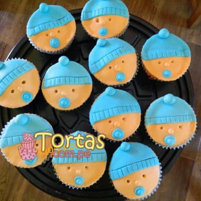 Envio de Regalos Cupcakes de Bebe Varon Delivery Perú - Whatsapp: 980660044