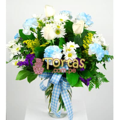 Envio de Regalos Arreglos Florales para Recién Nacidos | Arreglo Floral para Babe Hombre - Whatsapp: 980660044