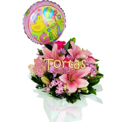 Envio de Regalos Arreglos Florales para Bebes | Flores para Bebes | Arreglos para bebes Recien nacidos - Whatsapp: 980660044