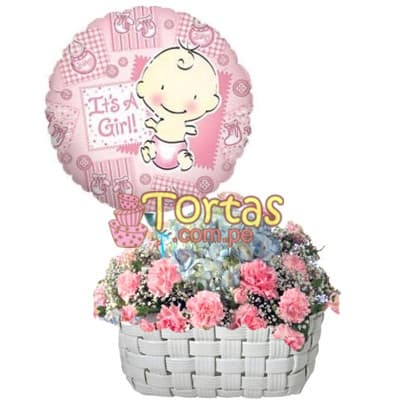 Arreglos Florales para Recién Nacidos | Arreglo Floral para Bebes y Mujercitas - Whatsapp: 980660044