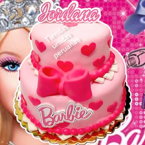 Pastel del tema Barbie | Torta Barbie | Tortas de cumpleaños | Tortas Cumpleaños - Cod:BRE09