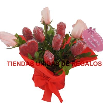 Flores de chocolates | Ramo de Rosas de Chocolate - Cod:CHF05