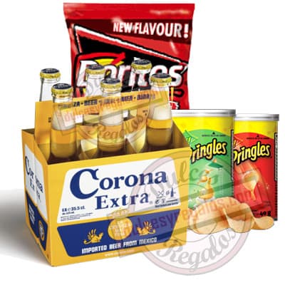 Canasta para regalar con Cerveza Corona | Canasta para Regalo - Cod:CNJ09
