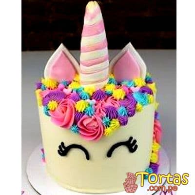 Envio de Regalos Tortas de unicornio en crema | Torta Unicornio con Glase - Whatsapp: 980660044