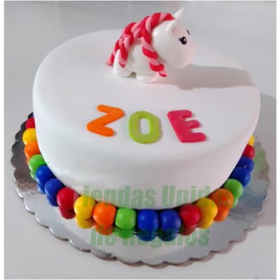Torta Unicornio Arcoiris | Torta de unicornio - Cod:COR09