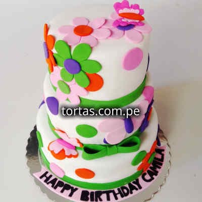 Envio de Regalos Torta Flores para Cumpleaños | Torta de Cumpleaños - Whatsapp: 980660044