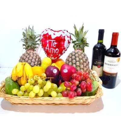 Envio de Regalos Frutero Premium con Vinos a Domicilio en Lima - Whatsapp: 980660044