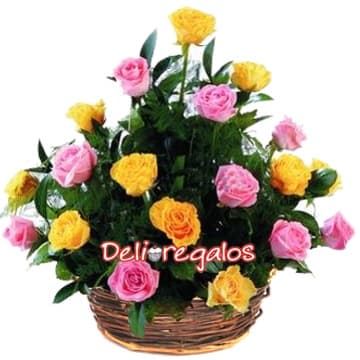 Florerias Peru | Rosas Importadas Amarillas y Rosadas | Rosas Importadas - Cod:ARL20
