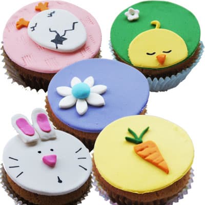 Regalos de Pascua naturales y atractivos | 5 Cupcakes de Pascuas - Whatsapp: 980660044
