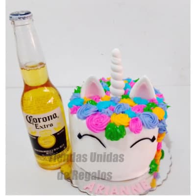 Tortas Peru | Torta Unicornio y Corona - Cod:ENP07