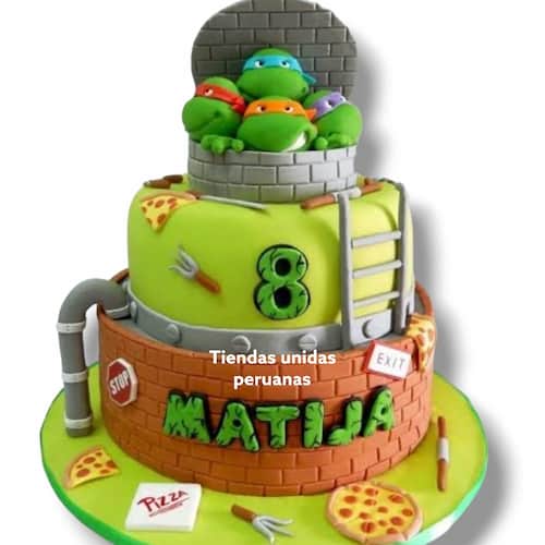 Envio de Regalos Torta Tortugas Ninja - Tortunija Cake - Whatsapp: 980660044