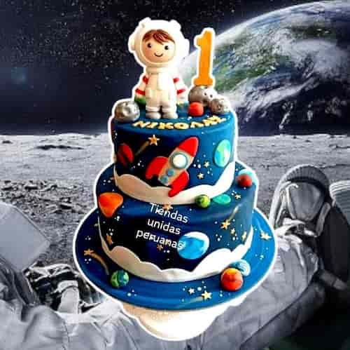 Torta Astronauta - Pastel niño astronauta 