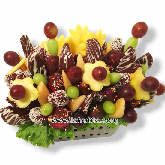 Envio de Regalos Delivery Fruta La Grande | Frutero con Chocolate y Frutas grande - Whatsapp: 980660044