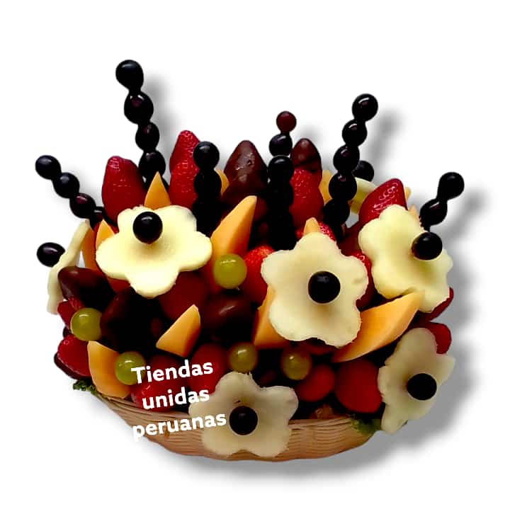 Arreglos Frutales Delivery | Frutero con Chocolate y Frutas Deluxe - Whatsapp: 980660044