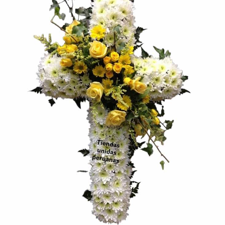 Cruces funebres - Cruz funeraria con Rosas - Cod:FNB14
