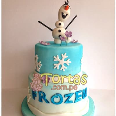Torta de frozen | Torta con tematica Frozen - Cod:FSK05