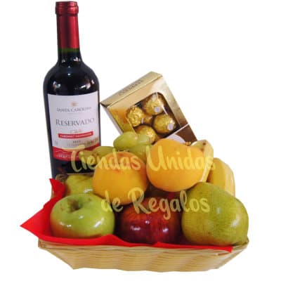 Envio de Regalos Delivery Vinos | Vino, Frutas y Ferrero Rocher | Vinos Delivery Lima | Delivery Vinos - Whatsapp: 980660044