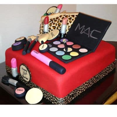 Envio de Regalos Torta Roja MAC | Torta mac | Tortas de maquillaje | Torta para chicas | Tortas - Whatsapp: 980660044