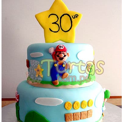 Torta del tema Mario Bros  | Tortas Mario Bros - Whatsapp: 980660044