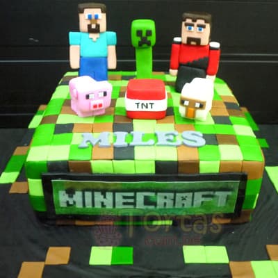 Torta tematica Mine Craft | Tortas Minecraf | Tortas | Torta Minecraft 