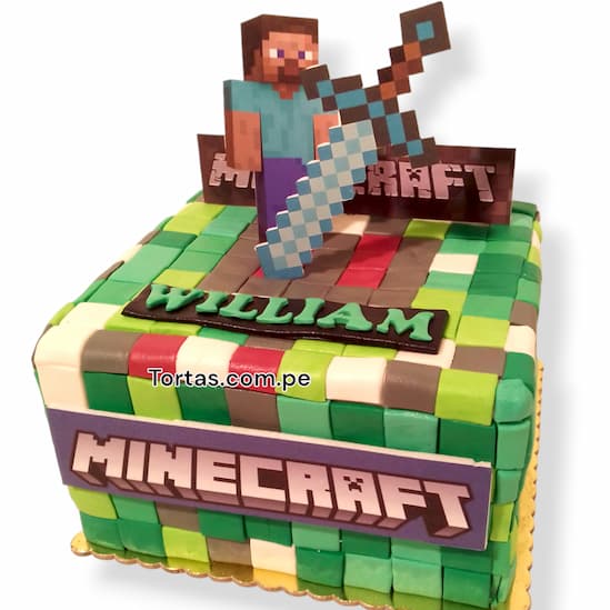 Torta de MineCraft | Tortas Minecraf | Tortas | Torta Minecraft - Cod:MCT04