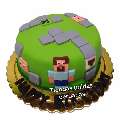 Torta de tema de MineCraft | Tortas Minecraf | Tortas | Torta Minecraft - Cod:MCT06