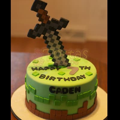 Pastel de tema MineCraft | Tortas Minecraf | Tortas | Torta Minecraft 