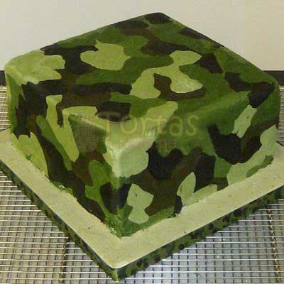 Torta Camuflaje Militar - Pasteles Fuerzas Armadas - Whatsapp: 980660044