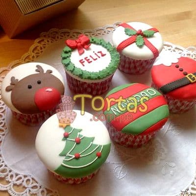 Envio de Regalos Cupcakes de Navidad | Cupcakes Navideños - Whatsapp: 980660044