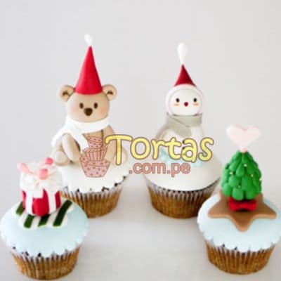 Envio de Regalos Cupcakes con tema Navidad | Cupcakes Navidaeños - Whatsapp: 980660044