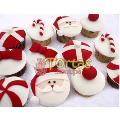 Envio de Regalos Cupcakes con tema de la navidad | Cupcakes de Navidad - Whatsapp: 980660044