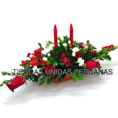 Arreglo Floral de navidad | Centro de Mesa de Navidad - Whatsapp: 980660044