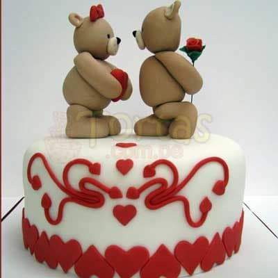 Torta Ositos Enamorados | Pasteles | Pasteles de amor | Torta de amor - Whatsapp: 980660044
