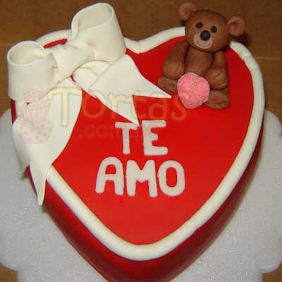Torta Osito de Corazon | Pasteles | Pasteles de amor | Torta de amor - Whatsapp: 980660044