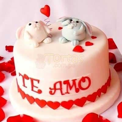 Torta Romantica para novios | Pasteles | Pasteles de amor | Torta de amor - Cod:NMR15