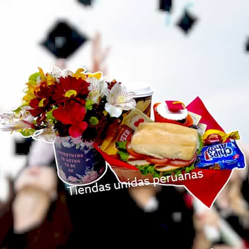 Envio de Regalos Desayuno por Graduacion | Flores para Graduada - Whatsapp: 980660044