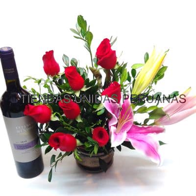 Envio de Regalos Arreglo Floral para Graduación con Cava - Whatsapp: 980660044