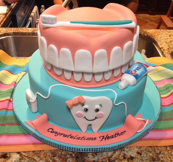 Torta del tema de Dentista | Odontología | Pastel de dentista | Pastel dentista 