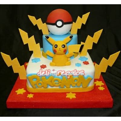 Torta Pokebola y Picachu | Tortas de Pokemon - Cod:PKG11