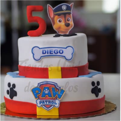 Torta Chase de Paw Patrol | Imágenes de Tortas Paw Patrol | Patrulla Canina - Cod:PWP20